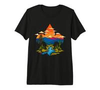 Scouting Artistic Fleur De Lis Mountains Outdoor Art T-Shirt Haut de Gamme