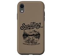 Scouting Inspires Adventure Canoe Outdoors Retro Scouts Coque pour iPhone XR