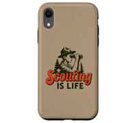 Scouting is Life Vintage Scouts BSA Binoculars Illustration Coque pour iPhone XR