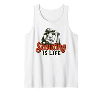 Scouting is Life Vintage Scouts BSA Binoculars Illustration Débardeur