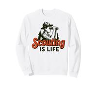 Scouting is Life Vintage Scouts BSA Binoculars Illustration Sweatshirt