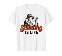 Scouting is Life Vintage Scouts BSA Binoculars Illustration T-Shirt