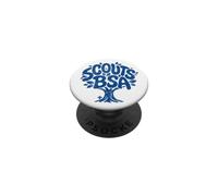Scouts BSA Tree Art Outdoors Nature Distressed Graphic PopSockets PopGrip Adhésif
