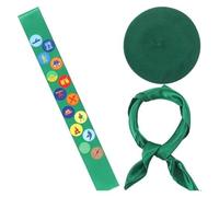 Scouts & Guides Ensemble d'uniforme pour adolescents et adultes - Kit complet avec béret vert, badge sash, cerceau, ceinture et chaussettes - Guide de style officiel (Suit2)
