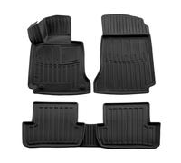 SCOUTT | 3D Tapis De Sol en Caoutchouc Premium Compatible avec C-Klasse W204 / S204 2007-2014, Bord Haut, Noir, Antidérapant, Toutes Saisons