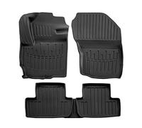 SCOUTT | 3D Tapis De Sol en Caoutchouc Premium Compatible avec C4 Aircross 2012-2017 5 pcs, Syst?me de Fixation, Bord Haut, Noir, Antidérapant, Facile ? Nettoyer, Toutes Saisons