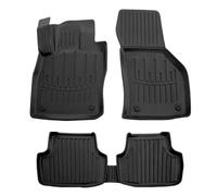 SCOUTT | 3D Tapis De Sol en Caoutchouc Premium Compatible avec Octavia 3 Depuis 2013, Bord Haut, Noir, Antidérapant, Toutes Saisons