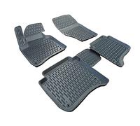 SCOUTT | 3D Tapis De Sol en Caoutchouc Premium Compatible avec Touareg 2010-2018, Bord Haut, Noir, Antidérapant, Toutes Saisons