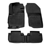 SCOUTT 3D Tapis de Sol en Caoutchouc sur Mesure pour Mitsubishi Outlander XL 2006-2012 5pcs, Premium, Bord Haut, Noir, Antidérapant, Toutes Saisons