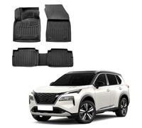 SCOUTT 3D Tapis de Sol en Caoutchouc sur Mesure pour Nissan X-Trail T33 Depuis 2021 E-Power 5pcs, Premium, Bord Haut, Noir, Antidérapant, Toutes Saisons