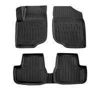 SCOUTT 3D Tapis de Sol en Caoutchouc sur Mesure pour Peugeot 207 2006-2014, Premium, Bord Haut, Noir, Antidérapant, Toutes Saisons