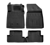 SCOUTT 3D Tapis de Sol en Caoutchouc sur Mesure pour Renault Clio 3 2005-2012 5pcs, Premium, Bord Haut, Noir, Antidérapant, Toutes Saisons