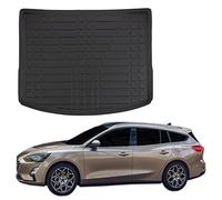 SCOUTT Tapis De Coffre sur Mesure pour Ford Focus 4 Break Depuis 2018, Noir, Antidérapant, Bord Haut, Toutes Saisons