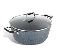 Scoville Expert Neverstick+ Poêle Marmite antiadhésive 32 cm, grande casserole, double poignée, passe au lave-vaisselle, gris