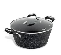 Scoville NEVERSTICK Marmite de 28 cm avec couvercle, casserole profonde antiadhésive, 5,5 l, convient pour toutes les plaques de cuisson, y compris l'induction, conduction rapide de la chaleur, sans