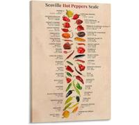 Scoville Scale Poster Pepper Heat Index Canvas Art