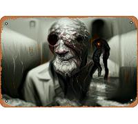 SCP-106 The Old Man Vs unknown Scp Magic and Fantasy Abstrait et Surréaliste Sci-fi Classique Man Cave Décoration murale en métal 20,3 x 30,5 cm