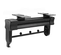 Scpantkend Closet Rod for Hanging Clothes, Cloakroom Heavy Duty Pull Out Closet Clothes Rail with Buffer System, Push-Pull Wardrobe Organizer Storage Rack, Black Hanging Clothes Rod, Load 30kg(25cm)