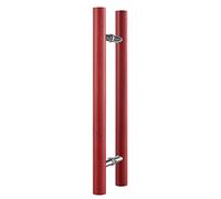 Scpantkend Double Sided H Shape Round Bar Push Pull Door Handle,Solid Wood for Glass Gate, Shower Kindergarten Office(Red,120cm/4ft)