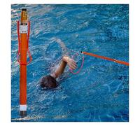 Scpantkend Orange High Visibility Emergency Rescue Rod Night Luminous & Reflective Design, Water Rescue Pole Load 264lbs, FRP Pool Safety Hook 4-21.3ft Adjustable(Longest 14.8ft/4.5m)