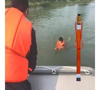 Scpantkend Portable Lifesaving Pole with Reflective Strip, 4.5M 5.5M 6.5M Water Retractable Rescue Pole, Multi-Purpose Pool Pole for Swim Club/Water Park/Yacht(21.3ft/6.5m)