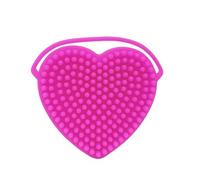 Scrabber double face en silicone en forme de cœur à suspendre doux nettoyant portable exfoliant brosse de beauté