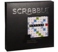 Scrabble deluxe version francaise - plateau pivotant maintien des lettres - mots croises - set jeu societe classique et carte