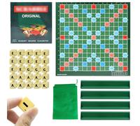 Scrabble Voyage, Scrabble Junior avec 100 Blocs Alphabet, 4 Pieds à Coulisse et Sac de Rangement, Junior Jeu de Société de l'Alphabet, pour 2 à 4 Joueurs