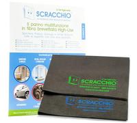 Scracchio Original - Chiffon Microfibre Durable +5 Ans, Chiffon Voiture, Nettoyage Maison, Bayette Microfibre pour Vitres, Miroirs et Surfaces, Nettoie Uniquement avec de l’Eau (2pcs)