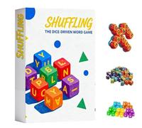 Scrambled Dice : Jeu de mots croisés et de dés - Nouveau jeu de plateau 2026, rapide et amusant, pour 1 à 5 joueurs. Un jeu de dés idéal pour les soirées entre adultes et en famille. (12Pcs)