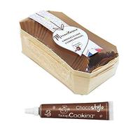 SCRAP COOKING 2 moules à cake en bois 21 cm + Stylo chocolat
