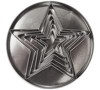 SCRAP COOKING 2018 Etoiles Set de 6 Emporte-Pièces INOX Argent 12,5 x 12,5 x 2,5 cm