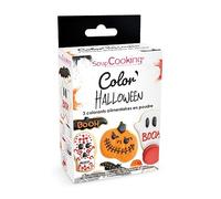 SCRAP COOKING - 3 Colorants Artificiels en Poudre Halloween - Orange Noir & Rouge - Colorants Alimentaires Pâtisserie Comestibles - Pour Gâteaux, Biscuits & Pâte à Sucre - Fabriqués en France - 4017