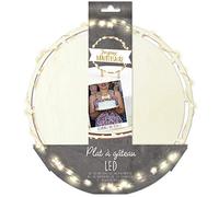 SCRAP COOKING 4950 ScrapCooking Lumineux LED-Plat Rond Diamètre 26,5 cm pour Gâteaux, Tartes, Pâtisseries & Desserts-Accessoire Décoration Anniversaire, Fêtes, Noël-4950, Blanc