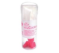 SCRAP COOKING 5020 Kit 1 Poche à Douille Enduit/4 Douilles Acier Inoxydable Rose 20 x 6,5 x 6,5 cm 5 unités