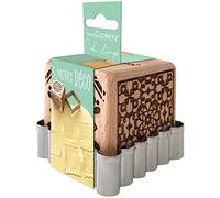SCRAP COOKING 5139 Tampon Pâtisserie en Bois à Motifs Décoratifs Maison-avec 1 Découpoir Emporte-Pièce Biscuit & Cube Déco avec 5 Faces Gravées en Relief-Moule Décoration-5139