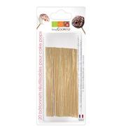 SCRAP COOKING 5171 Set de 20 Bâtonnets pour Cake Pops Bois de hêtre Beige 19 x 10,5 x 0,6 cm