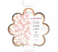SCRAP COOKING - Cercle à Tarte Perforé Marguerite - Moule Cadre Pâtissier en Inox pour Tarte Florale - Moule Diamètre 30 cm Fleur - Cuisson Uniforme - Accessoire Pâtisserie Gâteau Dessert - 1321