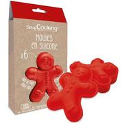6 moules en silicone Bonhomme pain d'épices Scrapcooking
