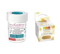 SCRAP COOKING Colorant Alimentaire en Poudre Bleu foncé + Paillettes dorées