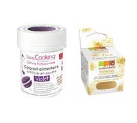 SCRAP COOKING Colorant Alimentaire Violet + Paillettes dorées