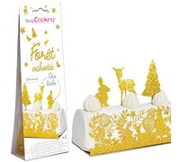SCRAP COOKING - Déco Bûche Forêt enchantée - Kit Décoration Noël pour Gâteau, Pâtisserie, Dessert, Anniversaire - Cake Design - 4915