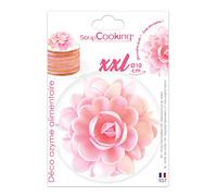 SCRAP COOKING Décoration Comestible, Fleur Azyme Rose, XXL, 42 g, 1 Unité
