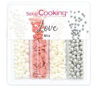 ScrapCooking Décors sucrés Love Mix – Assortiment 4 variétés 56 g (Multicolore)