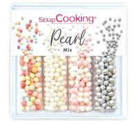 SCRAP COOKING - Décors Sucrés Pearl Mix 56g - Décorations Perles Pâtisserie, Desserts, Gâteaux, Biscuits, Cupcakes, Anniversaires Bleu