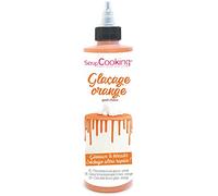 SCRAP COOKING - Glaçage Orange Prêt à l’Emploi Chocolaté & Séchage Rapide pour Pâtisseries, Éclairs, Gâteaux, Biscuits, Desserts, Dripcake Cake Design - 4705, 130 g (Lot de 1)