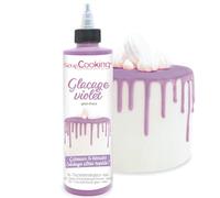 SCRAP COOKING - Glaçage Violet Prêt à l’Emploi 130g - Goût Chocolaté & Séchage Rapide - Pour Pâtisseries, Gâteaux, Biscuits, Desserts, Dripcake - Halloween - 4706