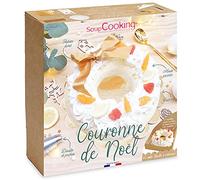 SCRAP COOKING - Kit Couronne de Noël - Dessert Bûche de Noël Original & Tendance - Avec Moule Savarin, Support à Gâteau, Poches à Douille, Recette - Pâtisserie Décoration - Fabriqué en France - 1935