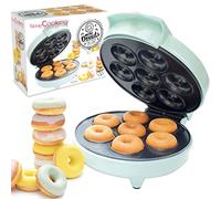 SCRAP COOKING - Mini Donuts Factory - Machine à Petits Donuts & Beignets - Plaque Chauffante Anti-Adhérente - Appareil à Donuts - Idée Cadeau Pâtisserie Cuisine - Recette - Vert d’Eau - 3887
