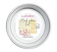 ScrapCooking - Moule à Gâteau Rond Ø 20 cm - Moule Aluminium à Bords Hauts - Moule Layer Cake, Panettone, Génoise, Molly Cake, Brioche - Pâtisserie Professionnel - En Métal - 1891